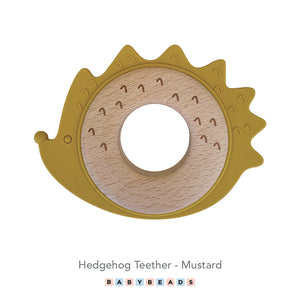 Silicone & Wood Teether - Hedgehog.