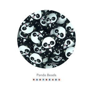 Silicone Beads - Black Panda Bead.