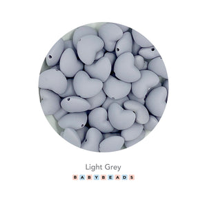 Silicone Beads - Heart - BabybeadsSA