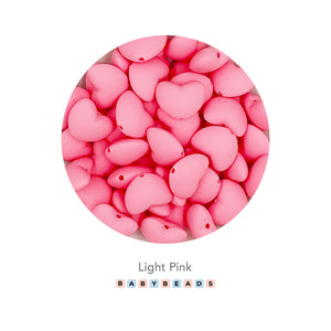 Silicone Beads - Heart - BabybeadsSA