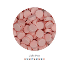 Load image into Gallery viewer, 15mm Silicone Flat Round Beads.
