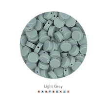 Load image into Gallery viewer, 15mm Silicone Flat Round Beads.
