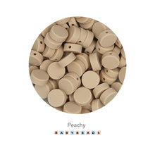 Load image into Gallery viewer, 15mm Silicone Flat Round Beads.
