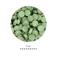 Load image into Gallery viewer, 15mm Silicone Flat Round Beads.
