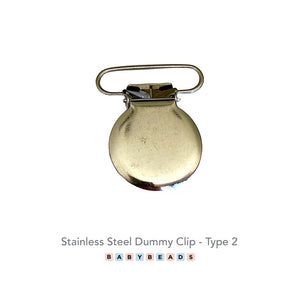 Round Stainless Steel Dummy Clips - Curved Round Edges.