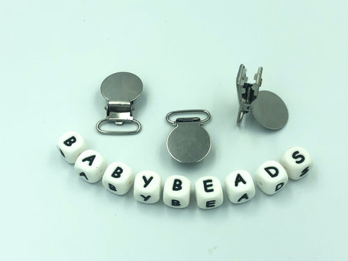 Round Stainless Steel Dummy Clips - BabybeadsSA