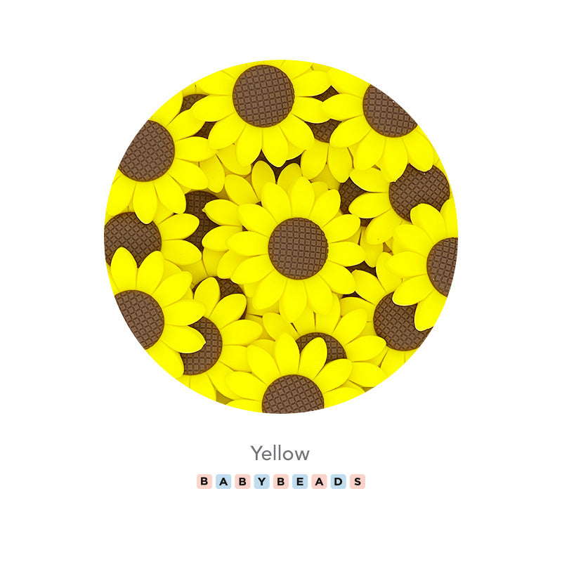 Silicone Beads - Sunflowers.