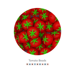 Silicone Beads - Tomato.