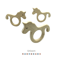 Load image into Gallery viewer, Wooden Teethers - Unicorn.
