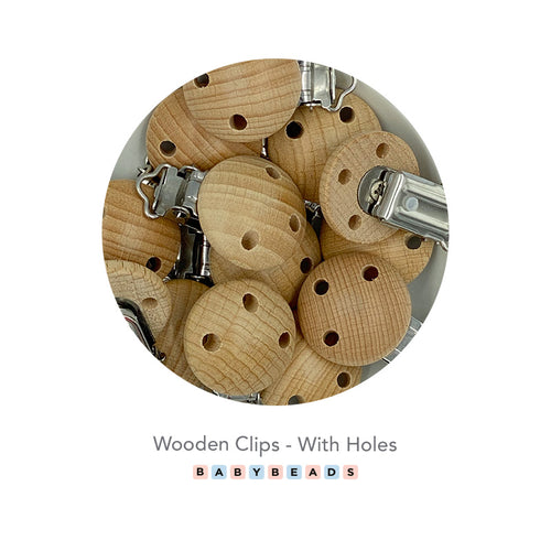 Wooden Dummy Clips - With Holes.
